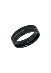 amor - Herren Ring, Edelstahl  - SCHWARZ