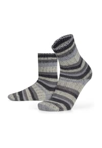 normani® - 2 Paar Gestrickte Wollsocken Bunt-geringelt - Blau