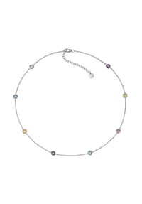 zeeme SILVER - Halskette 925/- Sterling Silber 8 Zirkonia - weiß