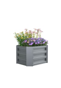 VCM. - Metall Hochbeet rechteckig | stehender Pflanzkasten | Gartenbeet für Garten Terasse | Pflanzbeet H. 30 x B. 50 x. T. 40 cm | Galdo M - Schwarz