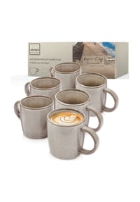 SÄNGER Steingut Geschirrserie Kairo Clay - Kairo Clay - Grau-Kaffeebecher Set Kairo Clay  6 teilig