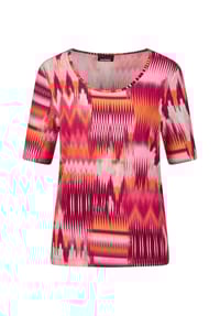 GOLDNER - Shirt - rot / weiß / orange / gemustert
