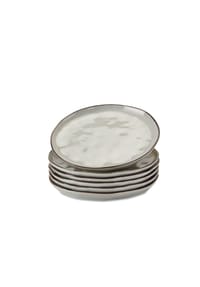 LOBERON Dessertteller 6er Set Biarré grau - Geschirr - grau