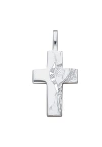Adelia's - Damen Silber Schmuck 925 Silber Kreuz Anhänger mit Zirkonia - silber