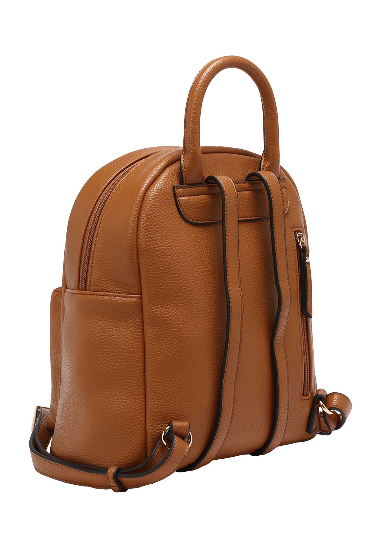 L.Credi Damen Handtasche Budapest – Schwarz, Mit Reißverschlussfach Und Außentasche