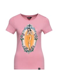 QUEEN KEROSIN - Print-Shirt mit Print Holy Aperoli - rosa