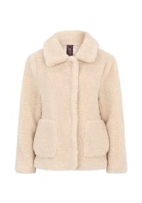 CARTOON - Plüschjacke mit Kragen - Beige