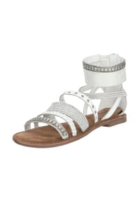 LAZAMANI - Leder/Textil Sandalen - Weiß Kombi