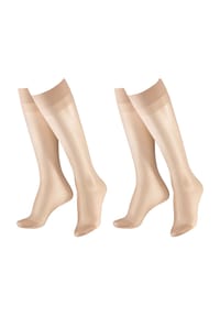 Hudson - Feinkniestrümpfe "Lilly Put 20", 2er-Pack, für Damen - 0005 BLACK