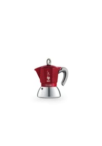 BIALETTI - Espressokocher New Moka Induction für 2 Tassen, Induktion, Edelstahl, Rot, 90 ml - Rot