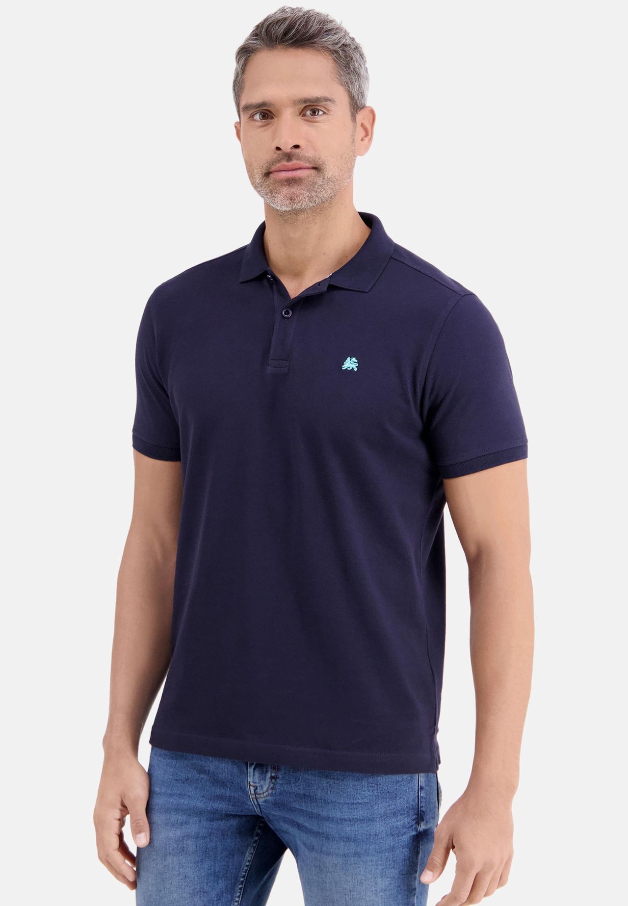 Lerros Poloshirt, Logo-Stickerei, FüR Herren, Blau, 3XL