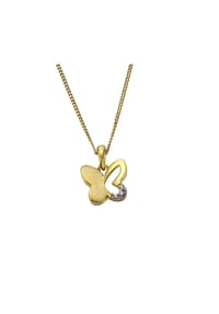 zeeme KIDS - Halskette 333/- Gold 3 Zirkonia - gelb