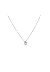 VANDENBERG - Damen Kette mit Anhänger, 375er Weißgold mit 1 Diamant, ca. 0,1 Karat - WEISSGOLD