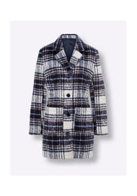 Sieh an! - Longjacke - marine-champagner-kariert