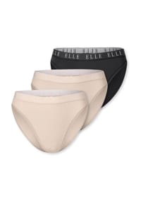 ELLE - Jazzpants, 3er-Pack, Logo-Bund, für Damen - 000 BLACK