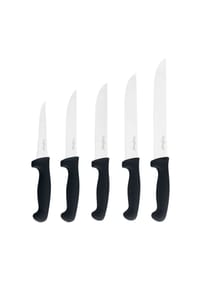 Cheffinger - 5-teiliges BBQ Grill- und Fleischmesserset – Scharf, Robust - Schwarz 5-tlg.