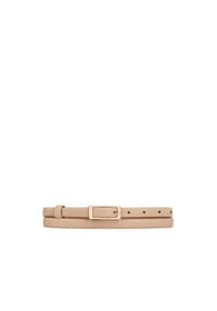 Kazar - Schmaler beiger Gürtel mit länglicher Schnalle - Beige