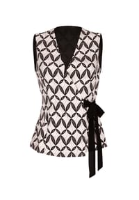 Alba Moda - Bluse in Wickeloptik - taupe