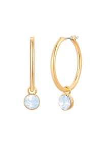 Luluandjane - Creolen gelbgold Glaskristall Opal - gelbgold
