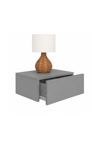 VCM. - Nachtschrank | Wandschublade | Wandboard | Nachttisch | Maße ca. H. 15 x B. 45 x T. 30 cm - Usal M 45 cm - Beton-Grau