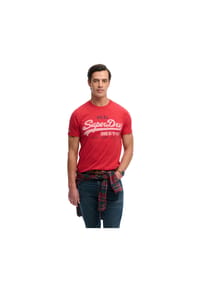 Superdry. - Herren T-Shirt - VI Classic Tee, T-Shirt, Rundhals, Baumwolle, Logo, einfarbig - Blau