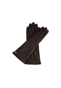 Kazar - Lang, dunkelbraune Handschuhe mit Monogramm von - Dunkelbraun