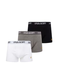 Lyle & Scott - Herren Boxershorts, 3er Pack - Barclay Core Trunks, Baumwoll-Stretch - Schwarz