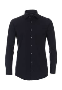 VENTI - Herren Businesshemd uni Modern Fit - Dunkelblau