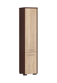 Akord - Fin Badezimmer-Hochschrank mit 2 Türen und 5 Einlegeböden - artisan-eiche