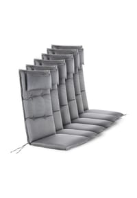 Aspero® - 6 Hochlehner Stuhlauflagen Sitzpolster - Anthrazit