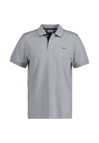 GANT - Herren Poloshirt - REGULAR CONTRAST PIQUE RUGGER, Knopfleiste, Cotton Stretch - Anthrazit