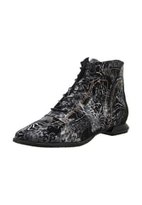 SIMEN - Schnürstiefeletten - schwarz/silbern