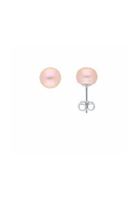 Adelia's - Damen 925 Silber Ohrringe   Ohrstecker mit Süßwasser Zuchtperle Ø 8 mm - silber
