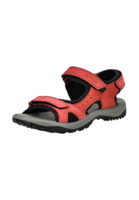 iMAC® - Leder Sandalen - Rot/Schwarz