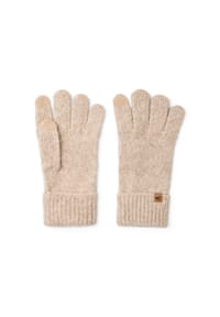 camel active - Strickhandschuhe mit Logo - Beige