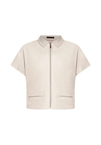 BETTY BARCLAY - Blazer-Jacke mit Reißverschluss - Grau Beige