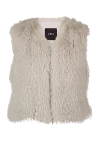 zero - Kunstfell-Weste unifarben - Bright Taupe