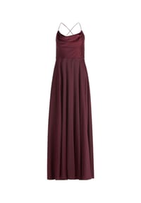 Vera Mont - Abendkleid mit Wasserfallausschnitt - Cloudy Sky