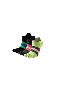 MUNADUNA - 3er-Pack Bunte Yoga-/Pilates-Zehensocken Fitness-Socken,Baumwolle,Anti-Rutsch - Bunt Mix