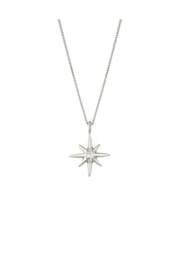 elli. DIAMONDS - Halskette Stern Lab Grown Diamant Weiß (0.035 Ct) 925 Sterling Silber - Gold