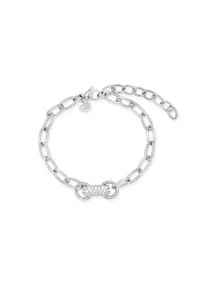 TOM TAILOR - Armband für Damen, Edelstahl, Kristall - Silber