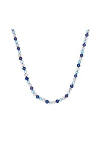 VALERO PEARLS - Damen Kette aus 925/- Sterling Silber in Silber mit Süßwasser-Zuchtperle - multicolor