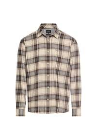 camel active - fleXXXactive® Langarmhemd aus leichtem Flanell - Dunkelbraun