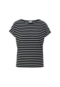 s.Oliver - T-Shirt, U-Boot-Ausschnitt, für Damen - 99H2  GREY/BLACK