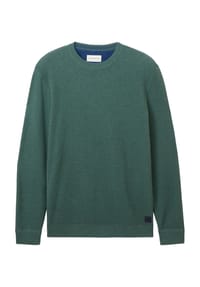 TOM TAILOR - Pullover, Rundhals-Ausschnitt, Rippbündchen, für Herren - 10617 BLACK GREY
