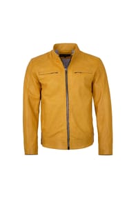 JILANI - Herren Lederjacke Lammnappa gelb - gelb