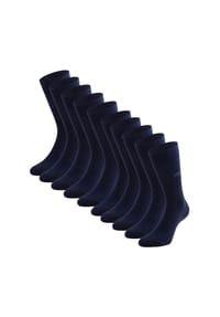 CINQUE - Herren Socken, 10er Pack - Business-Socken, Baumwollmischung, Logo, einfarbig - Anthrazit
