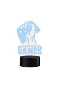 COFI - Qware 3D LED Lampe – RGB Tischlampe mit Farbwechsel und Fernbedienung - Schwarz 20x9x9 cm