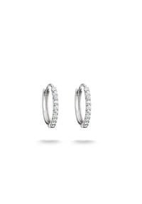Thomas Sabo - Creolen mit weißem Zirkonia - silberfarben