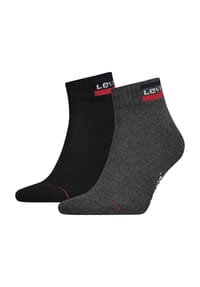Levi's® - Base Sneakersocken, 2er-Pack, Rippbündchen, für Herren - 006 GREY COMBO